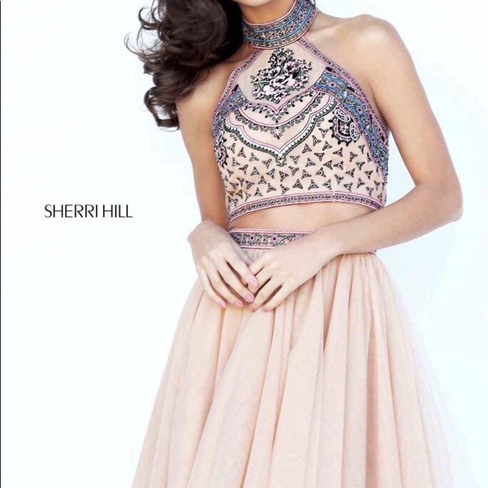 high neck two piece sherri hill